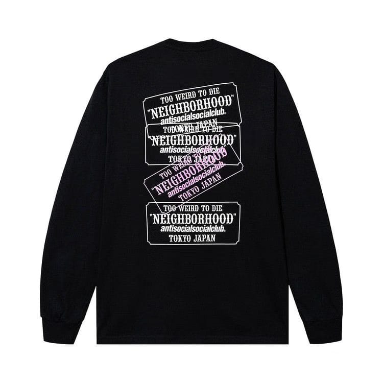 Anti Social Social Club x Neighborhood Plaque Long-Sleeve T-Shirt Black