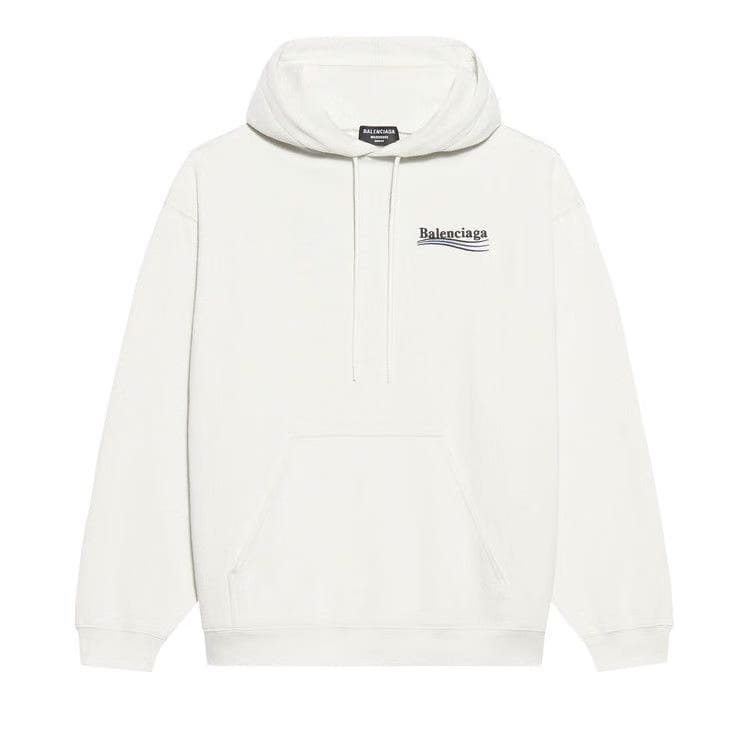 Balenciaga Political Campaign Hoodie Medium Fit White