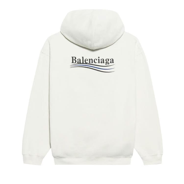 Balenciaga Political Campaign Hoodie Medium Fit White