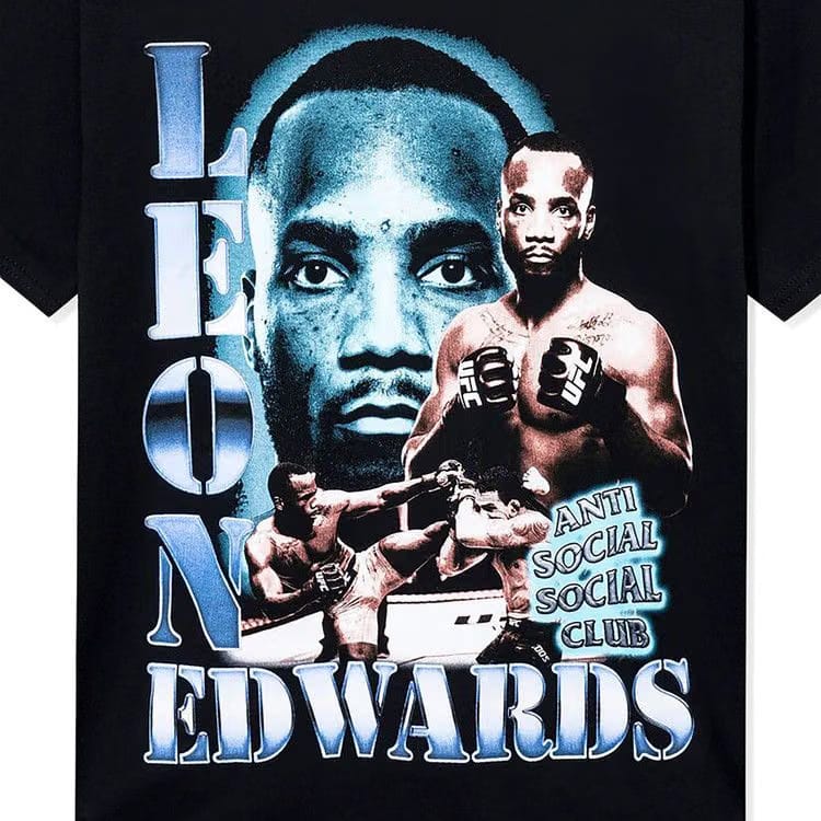 Anti Social Social Club x UFC Leon Edwards T-Shirt Black