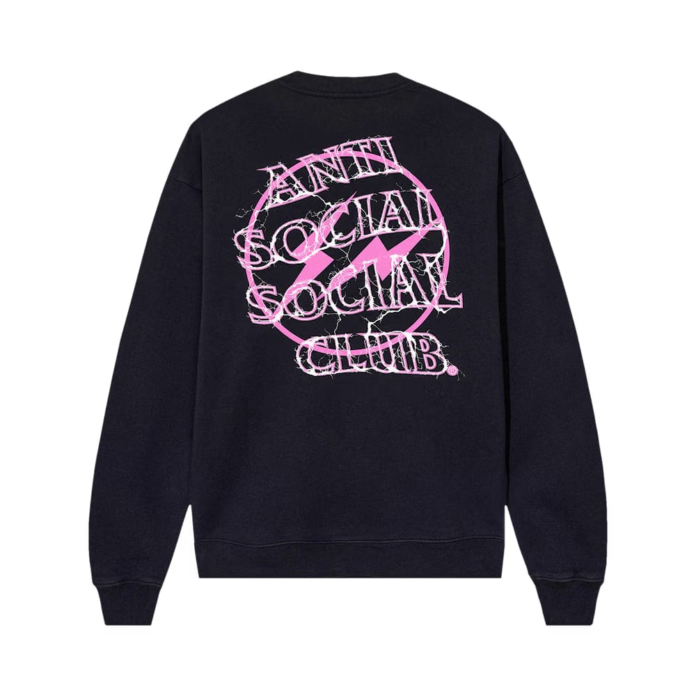Anti Social Social Club x Fragment Design Bolt Crewneck Black/Pink