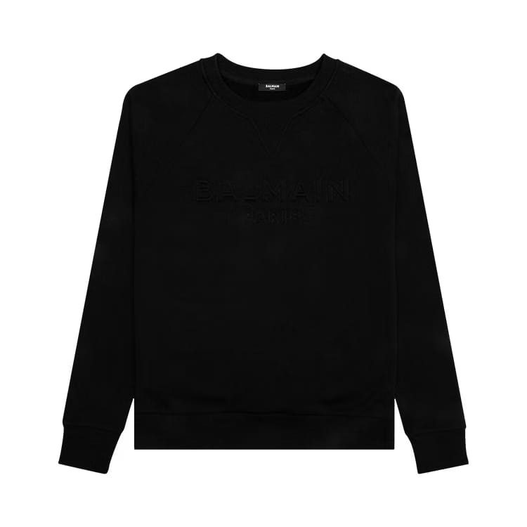 Balmain Embossed Sweatshirt Noir