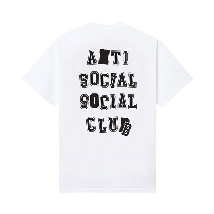 Anti Social Social Club x 2 Tone Anti College T-Shirt White