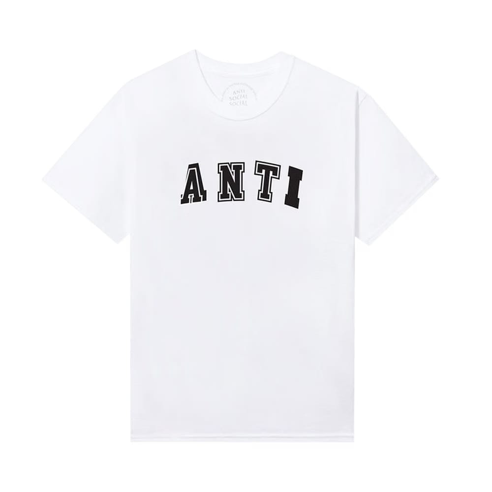 Anti Social Social Club x 2 Tone Anti College T-Shirt White