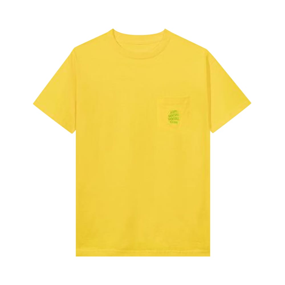 Anti Social Social Club Cross My Heart T-Shirt Yellow