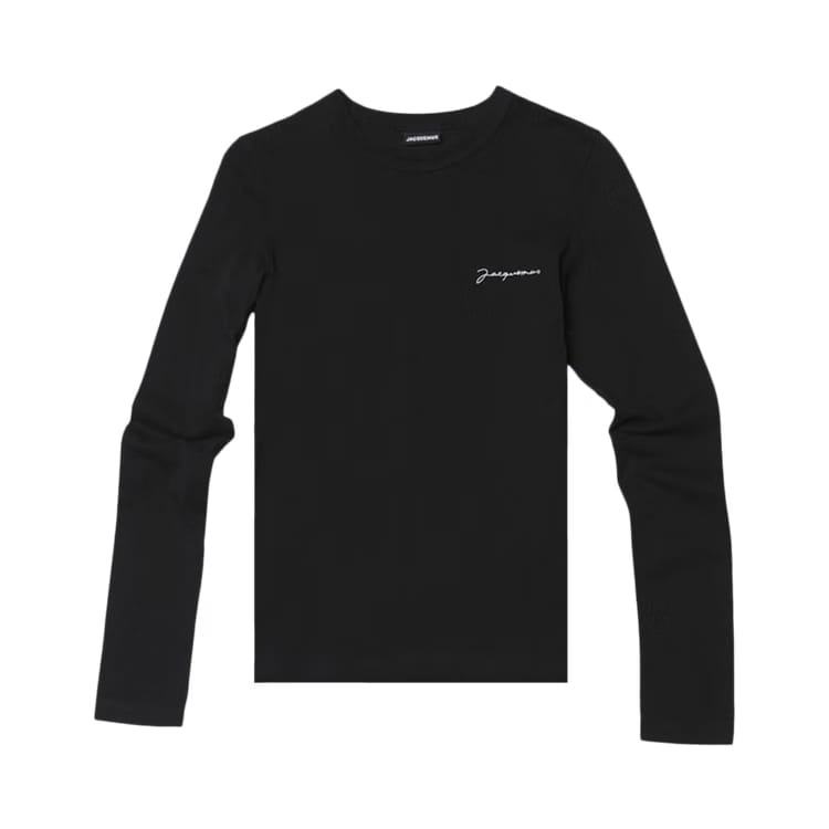 Jacquemus Le T-Shirt Brode Ml Black