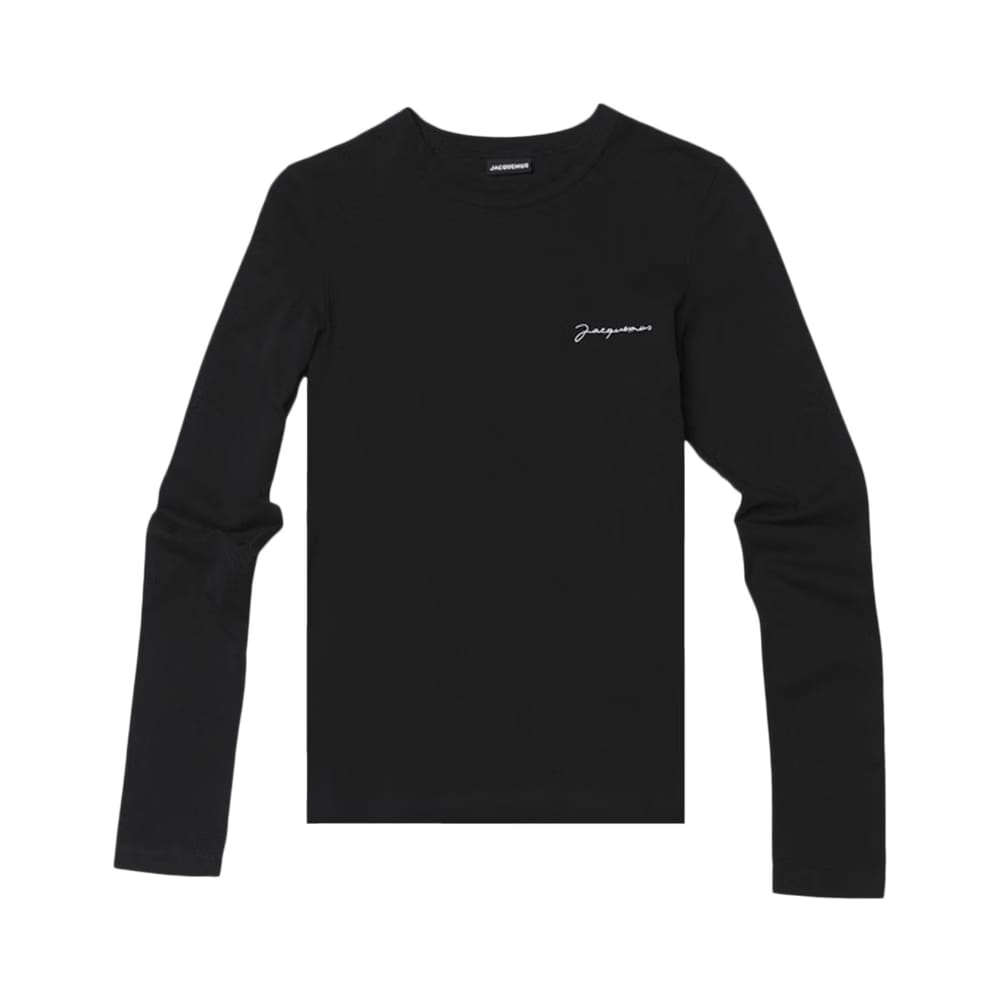 Jacquemus Le T-Shirt Brode Ml Black