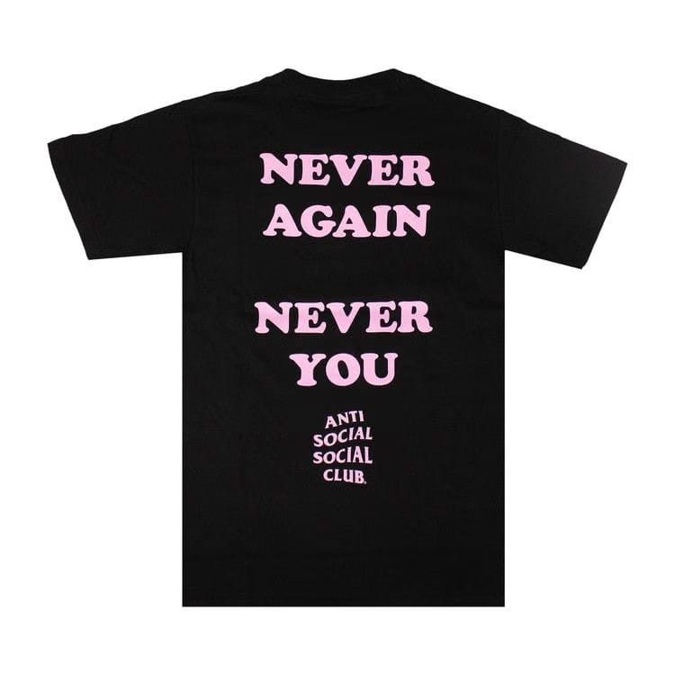 Anti Social Social Club Never Again Shorts-Sleeve T-Shirt Black