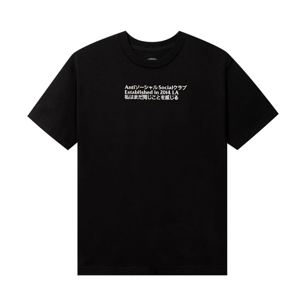 Anti Social Social Club Temporary Memory Pink T-Shirt Black