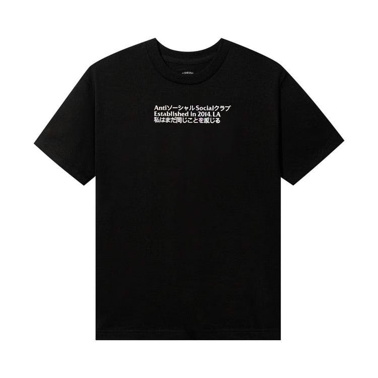 Anti Social Social Club Temporary Memory Pink T-Shirt Black