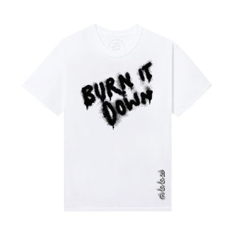 Anti Social Social Club x 2 Tone Burn It Down T-Shirt White