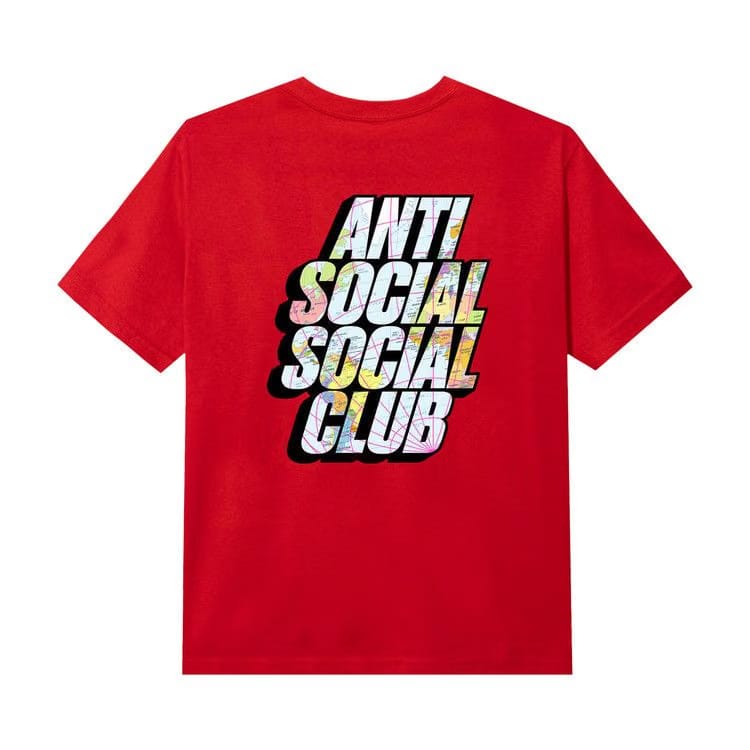 Anti Social Social Club Drop A Pin T-Shirt Red