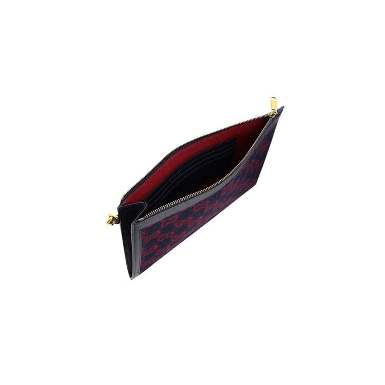 Gucci GG Supreme Wool Pouch Dark Blue/Red