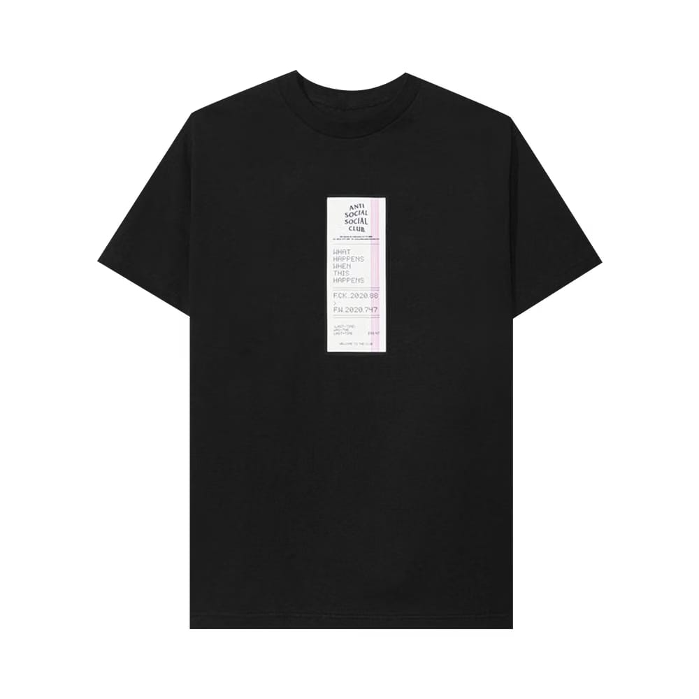 Anti Social Social Club Read Receipts T-Shirt Black