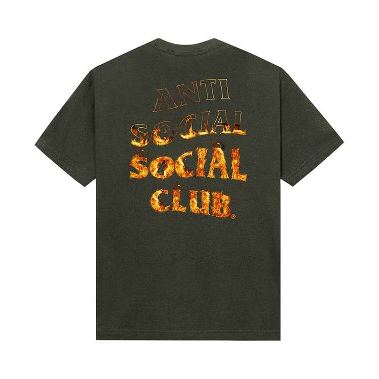 Anti Social Social Club A Fire Inside T-Shirt Olive