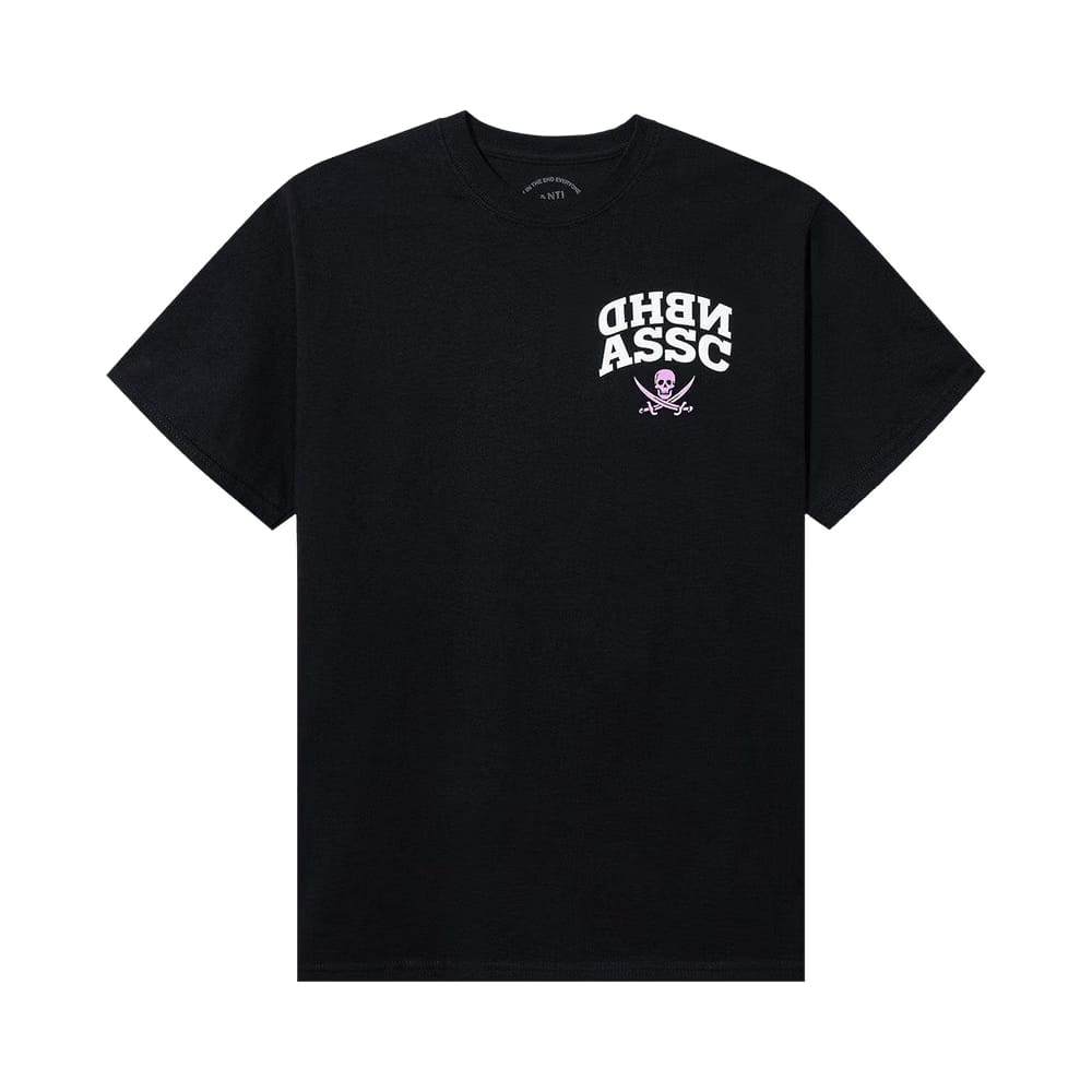 Anti Social Social Club x Neighborhood Reverse Pink Logo T-Shirt Black