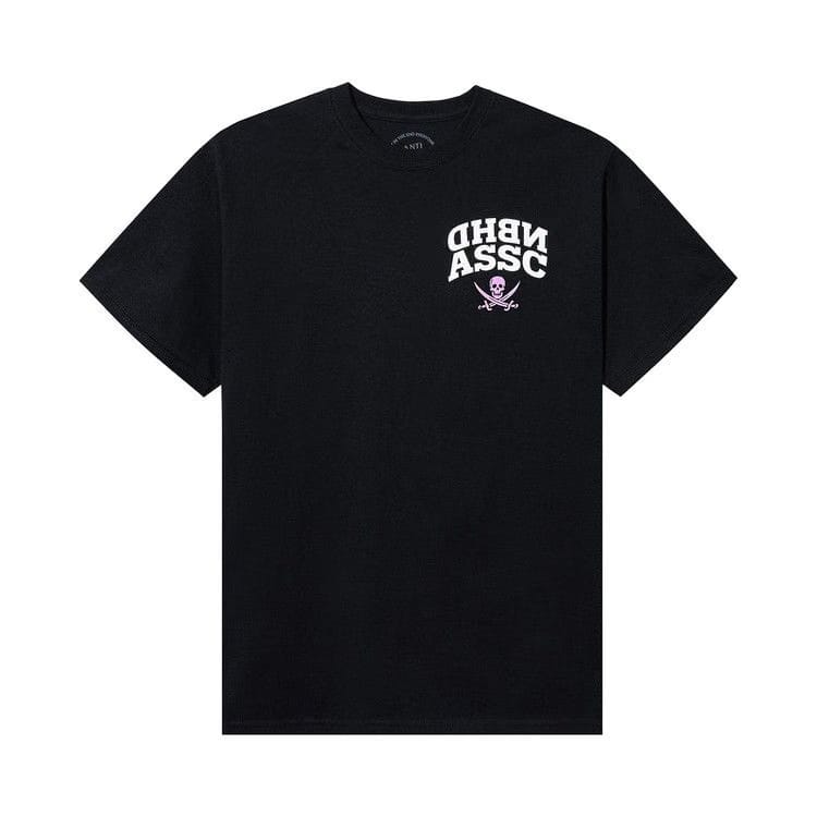 Anti Social Social Club x Neighborhood Reverse Pink Logo T-Shirt Black