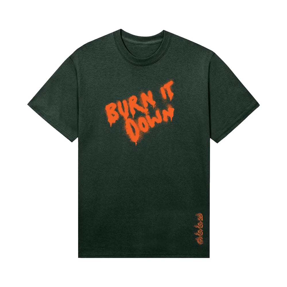 Anti Social Social Club Burn It Down 2 T-Shirt Green