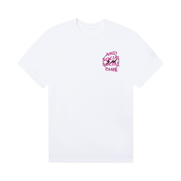 Anti Social Social Club x Fragment Design Half Tone Logo T-Shirt White/Pink