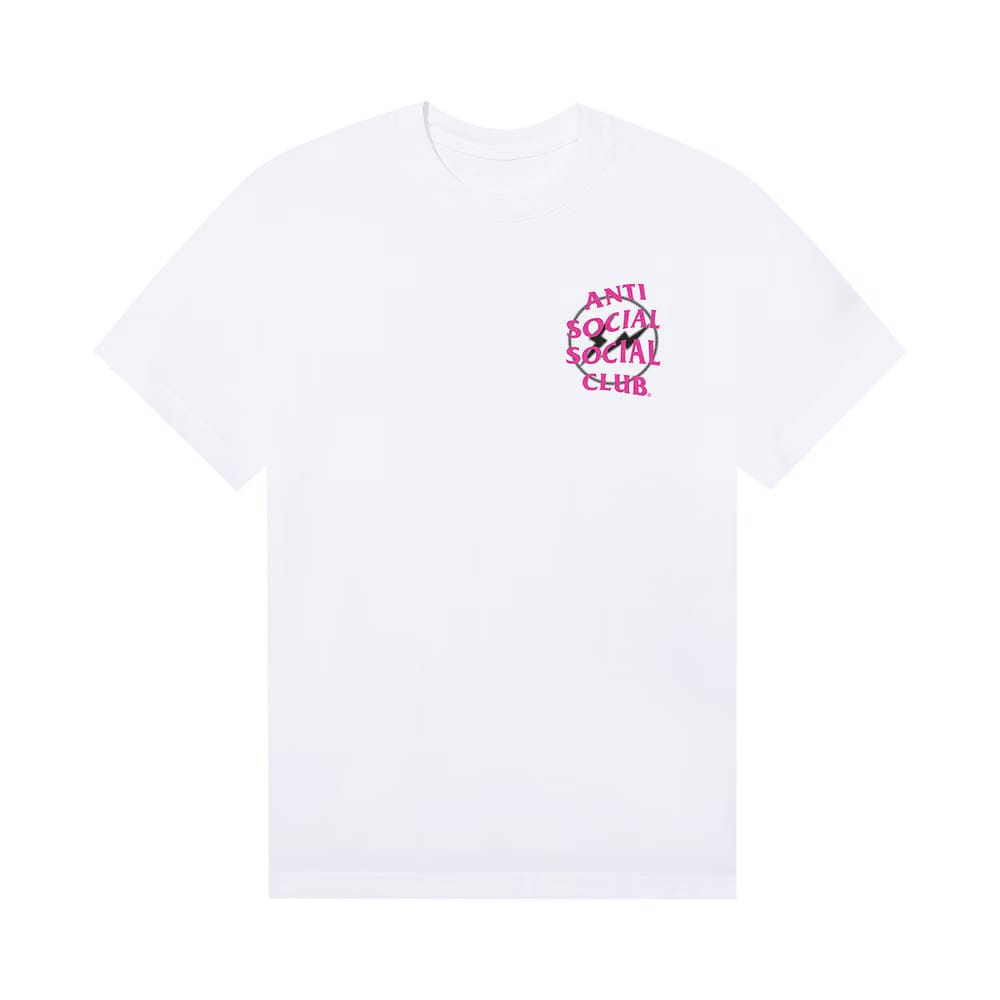 Anti Social Social Club x Fragment Design Half Tone Logo T-Shirt White/Pink