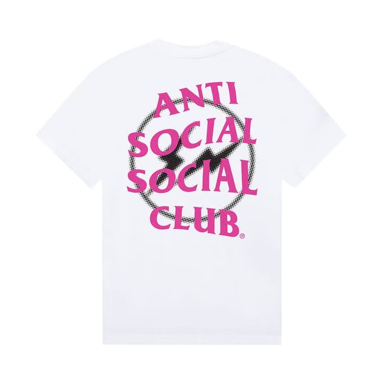 Anti Social Social Club x Fragment Design Half Tone Logo T-Shirt White/Pink