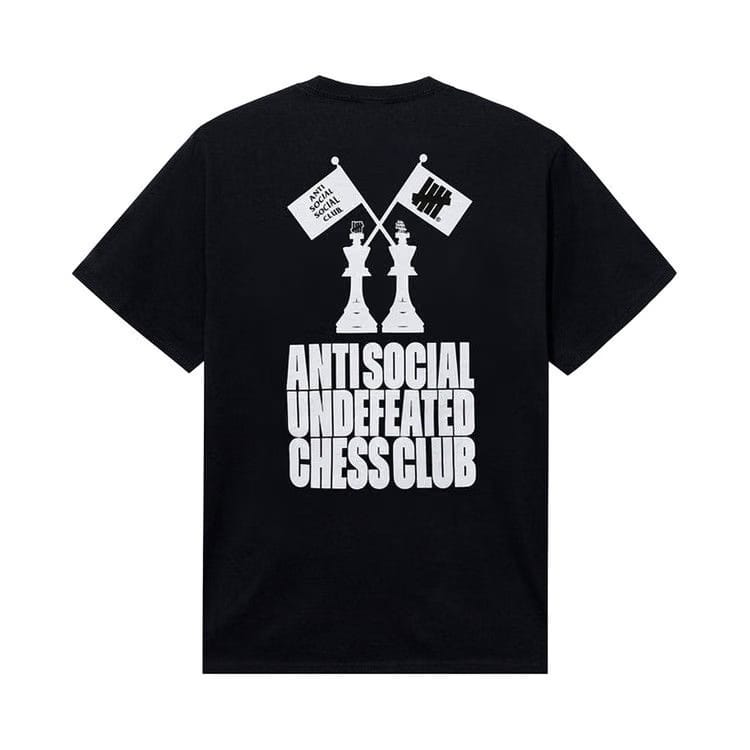 Anti Social Social Club x Undefeated Chess Club T-Shirt Black