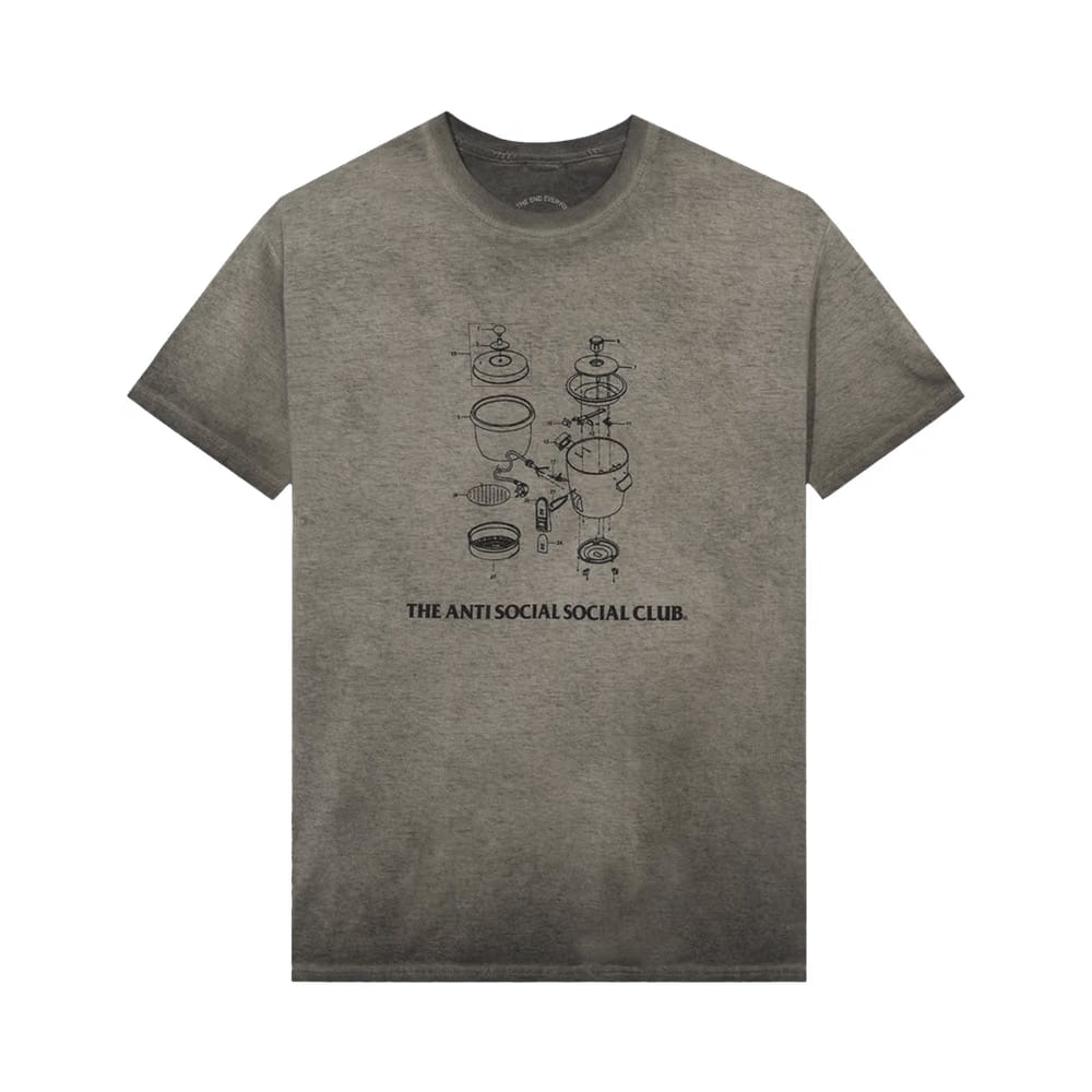 Anti Social Social Club Dying On the Gram Sand Mineral Wash T-Shirt Sand Mineral
