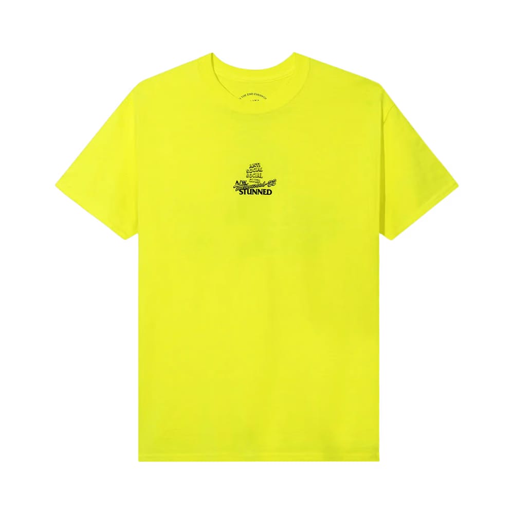 Anti Social Social Club Stunned Safety T-Shirt Safety Green