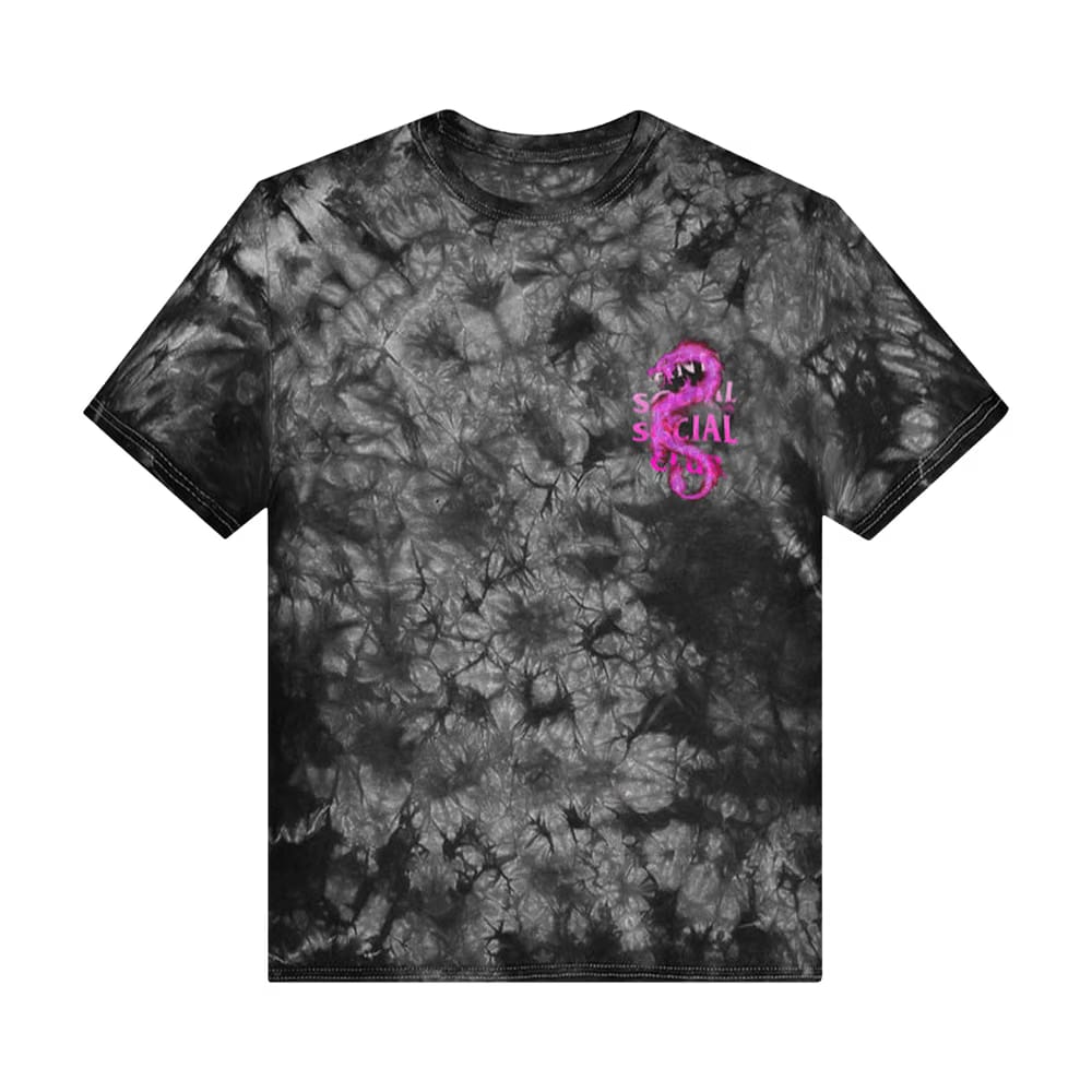 Anti Social Social Club Summer In Minsk T-Shirt Black Tie Dye