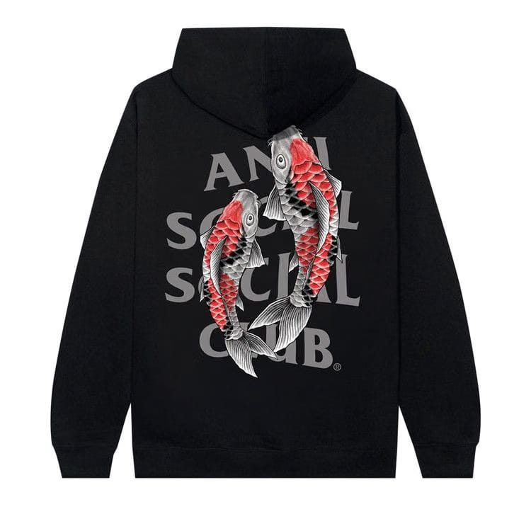 Anti Social Social Club Koi Garden Hoodie (3M Reflective) Black