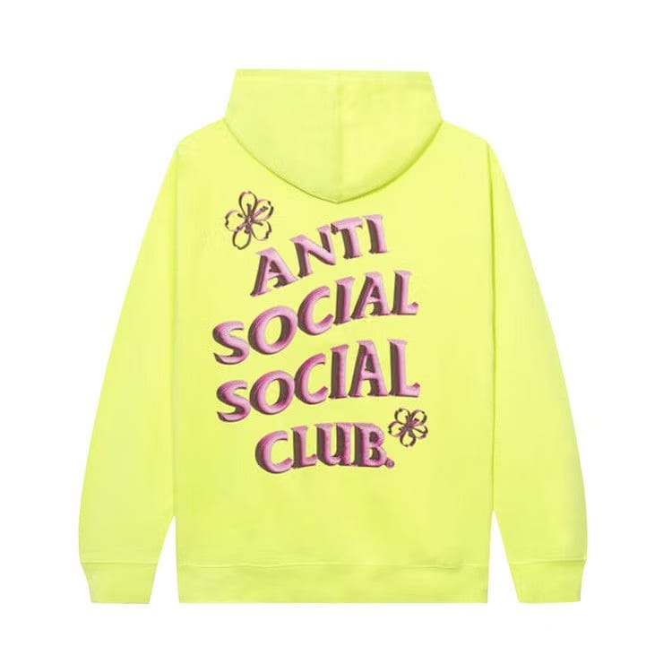 Anti Social Social Club Coral Crush Zip Up Hoodie Yellow