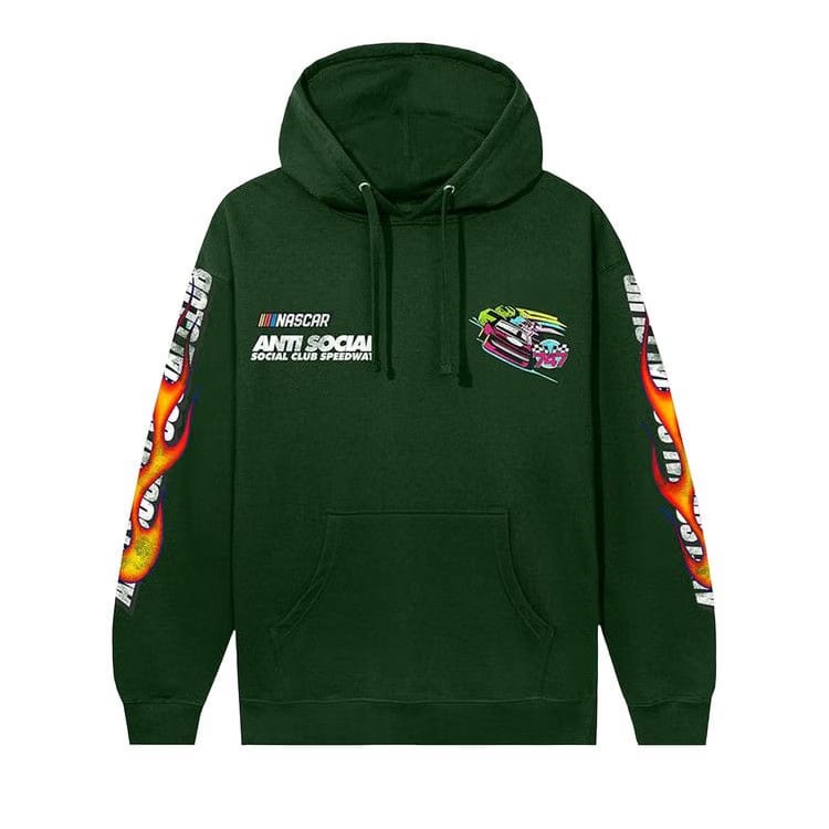 Anti Social Social Club x Nascar Daytona Hoodie Green