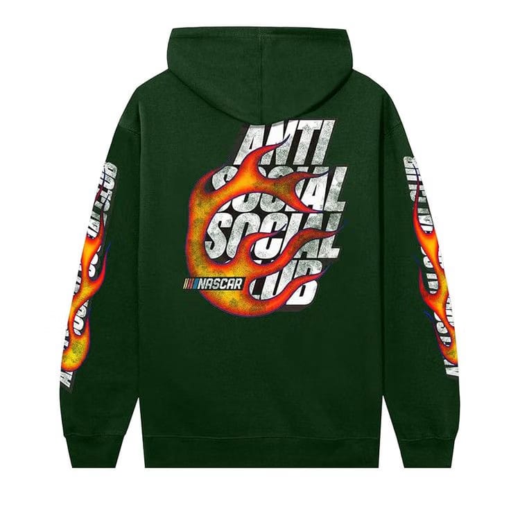 Anti Social Social Club x Nascar Daytona Hoodie Green