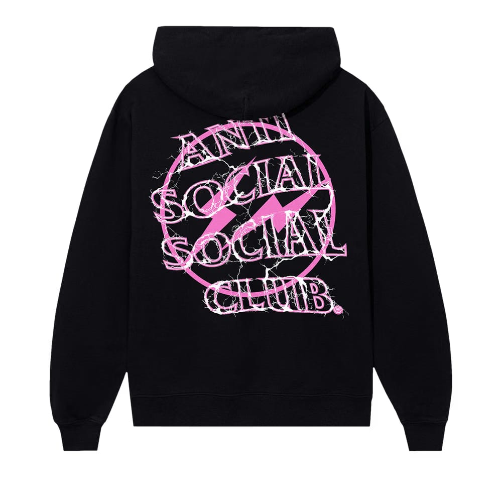 Anti Social Social Club x Fragment Design Bolt Hoodie Black/Pink