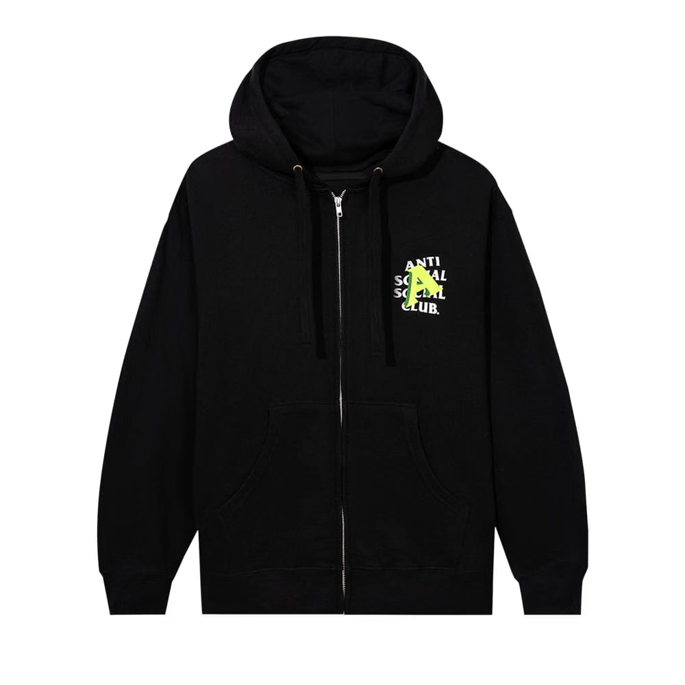 Anti Social Social Club A Is For Zip Hoodie Black