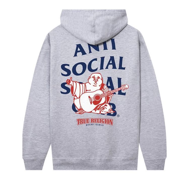 Anti Social Social Club x True Religion Anti-Truth Premium Heavyweight Hoodie Grey