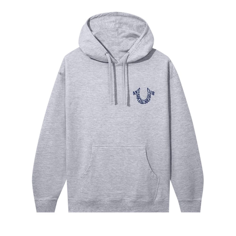 Anti Social Social Club x True Religion Anti-Truth Premium Heavyweight Hoodie Grey