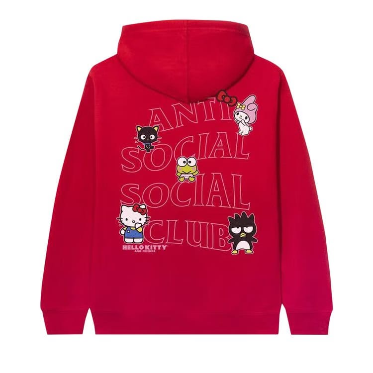 Anti Social Social Club x Hello Kitty And Friends Hoodie Red