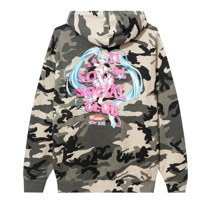 Anti Social Social Club x Good Smile Racing Hatsune Miku Hoodie Camo