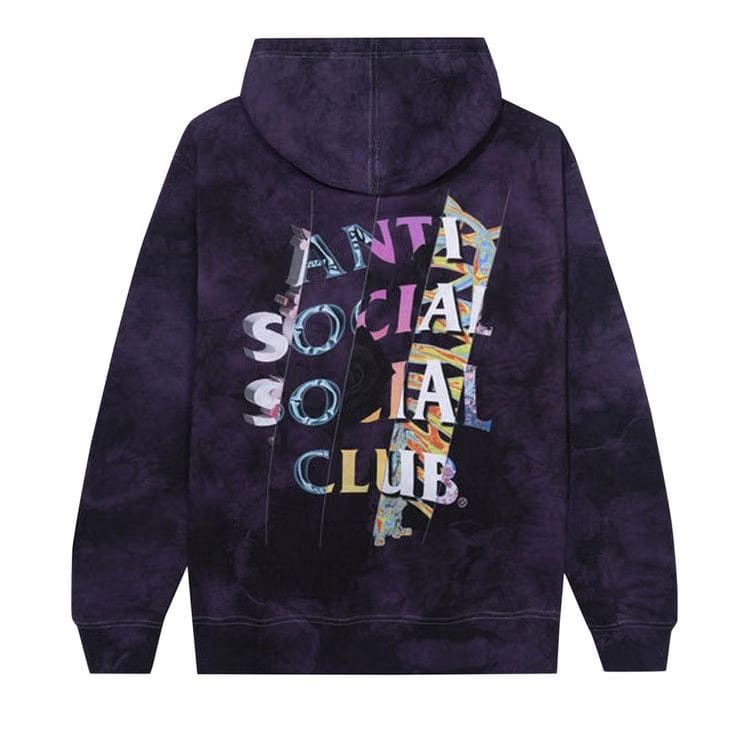 Anti Social Social Club Dissociative Hoodie Black/Purple Tie Dye