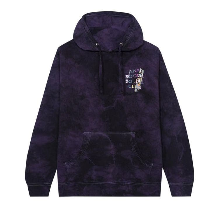 Anti Social Social Club Dissociative Hoodie Black/Purple Tie Dye