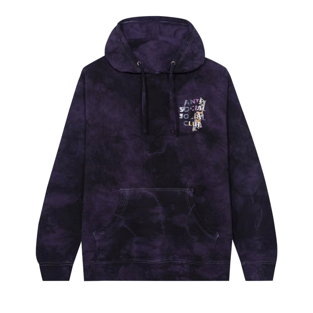 Anti Social Social Club Dissociative Hoodie Black/Purple Tie Dye