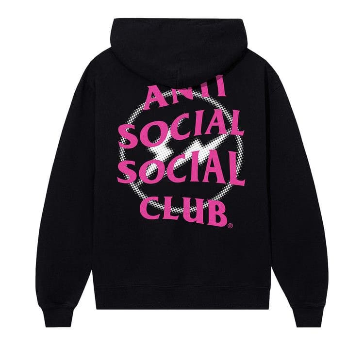 Anti Social Social Club x Fragment Design Half Tone Logo Hoodie Black/Pink