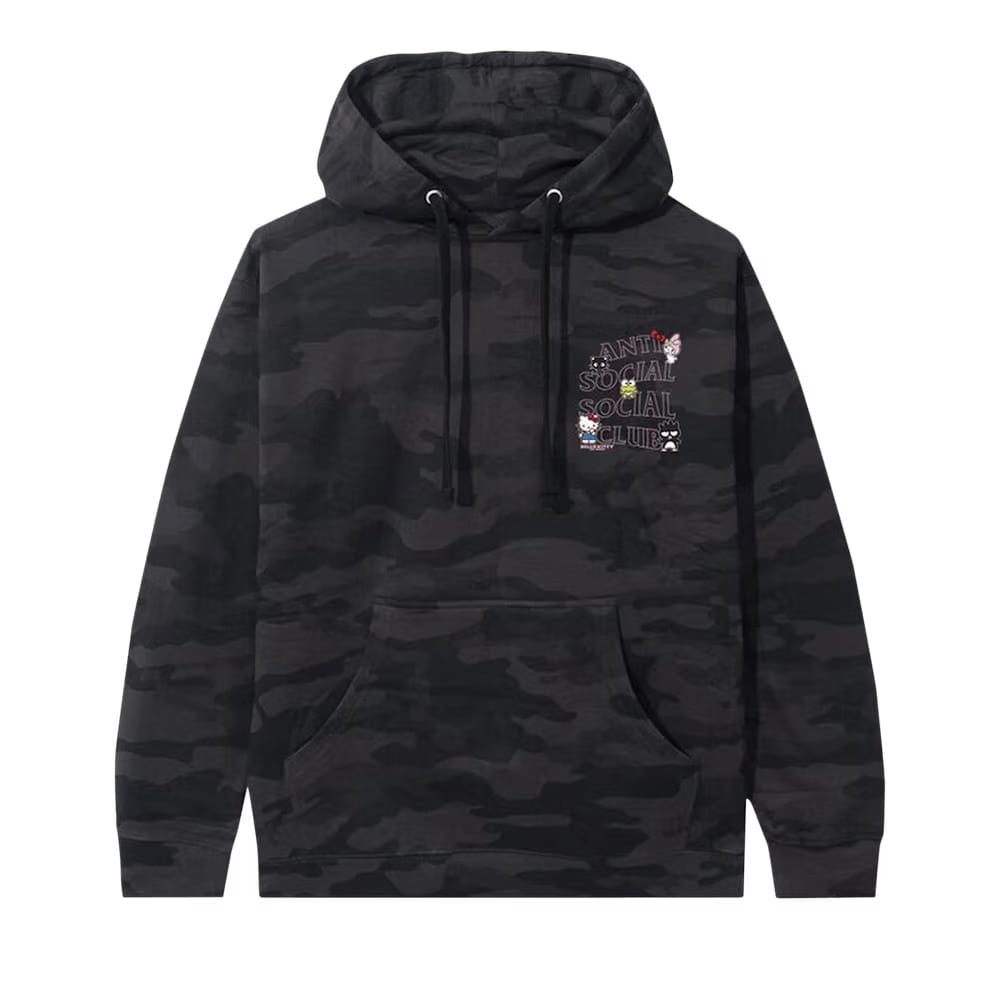Anti Social Social Club x Hello Kitty And Friends Hoodie Black Camo