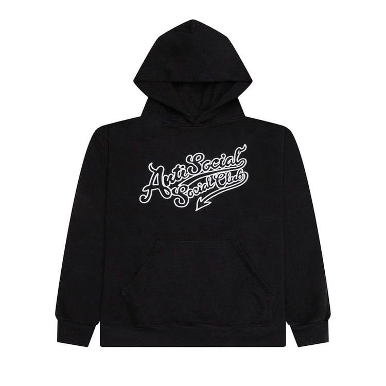Anti Social Social Club Script Club Hoodie Black