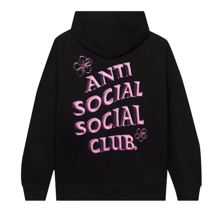 Anti Social Social Club Coral Crush Zip Up Hoodie Black