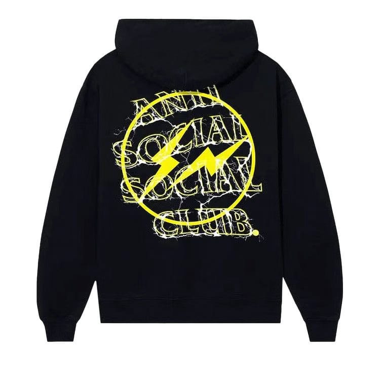 Anti Social Social Club x Fragment Bolt Hoodie Black/Yellow