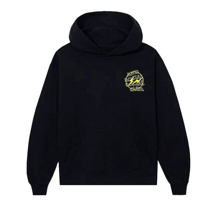 Anti Social Social Club x Fragment Bolt Hoodie Black/Yellow