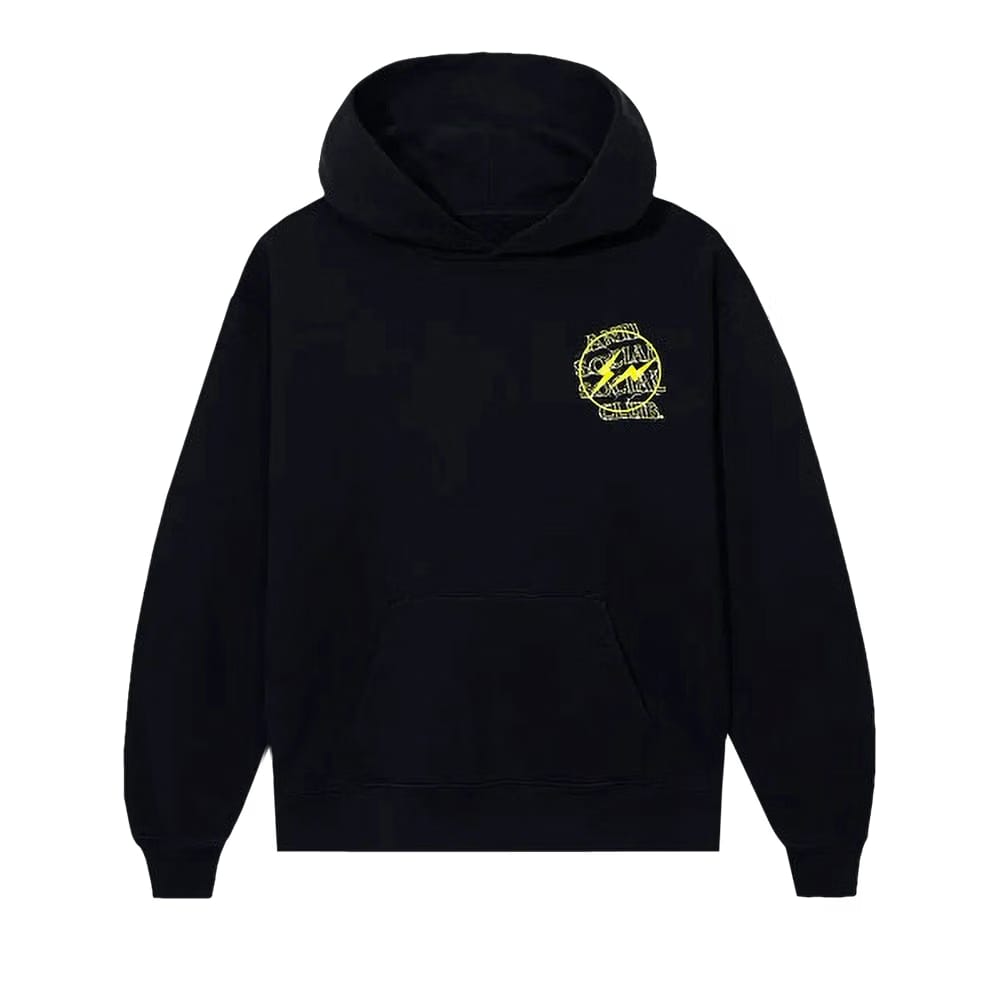 Anti Social Social Club x Fragment Bolt Hoodie Black/Yellow