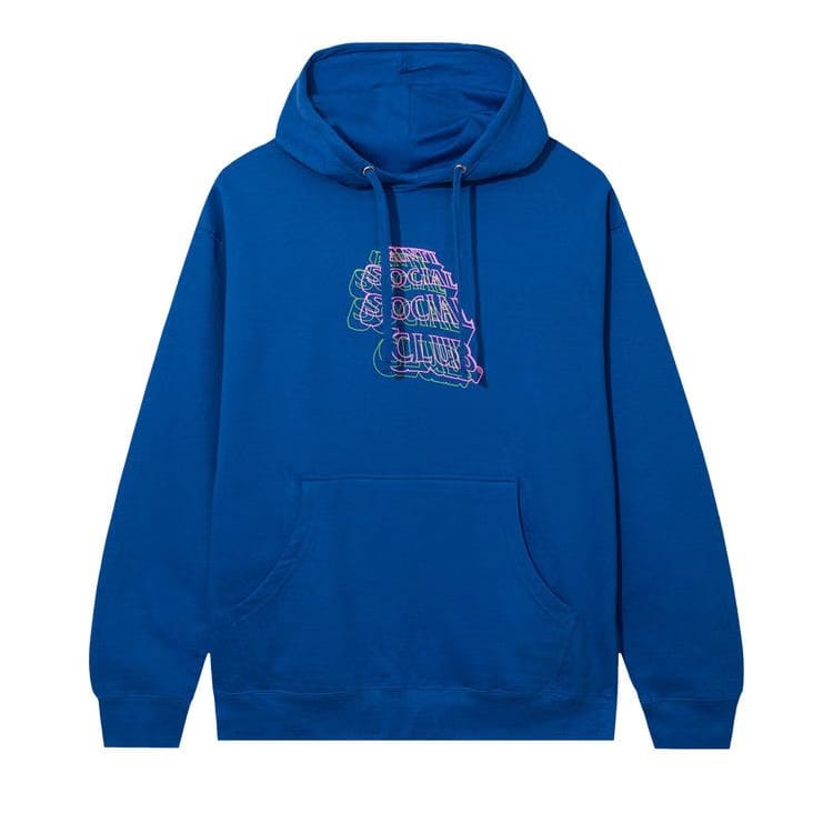 Anti Social Social Club Neon Lights And A Lot Of Rain Hoodie Blue